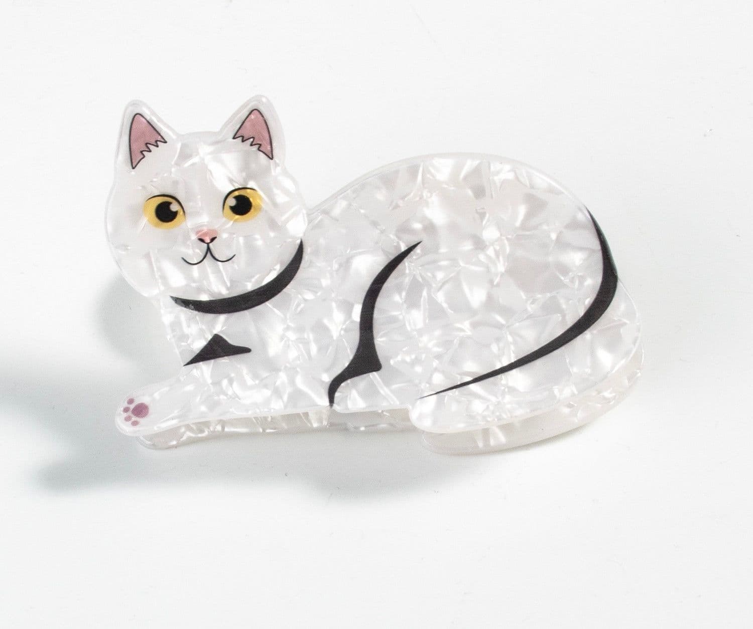 image-PAWSOME PETS NEW YORK Hand-painted Cat Large Claw Hair Clip #1 | Eco-Friendly