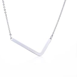 image-Fabulous Rose Gold Plated Stainless Steel Initial Letter Pendant Necklace
