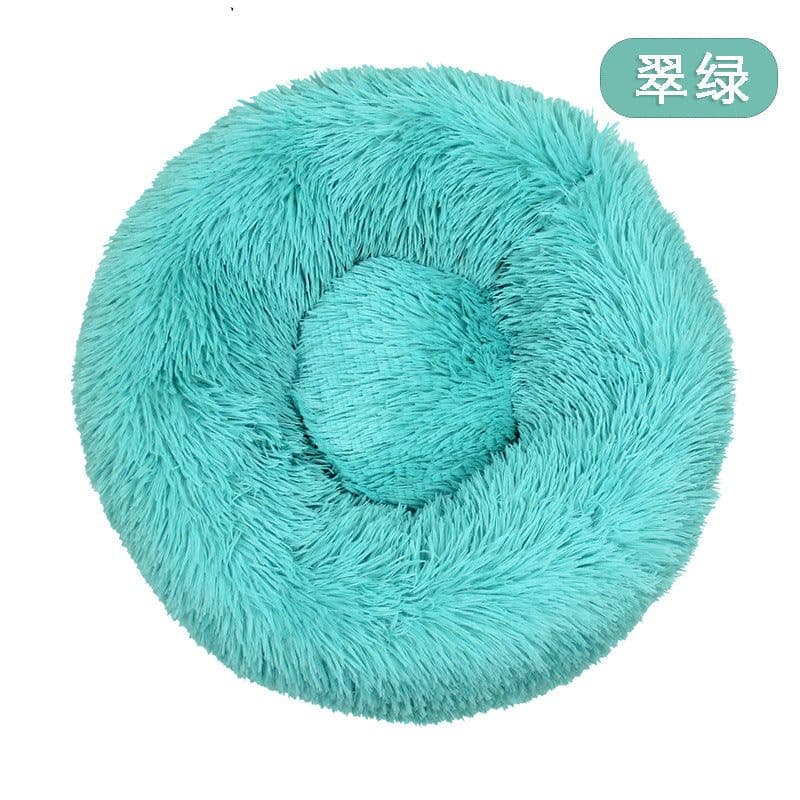 image-Dog kennel, cat kennel, plush round pet kennel, dog bed, winter warm mat, dog mat, pet supplies, cat bed