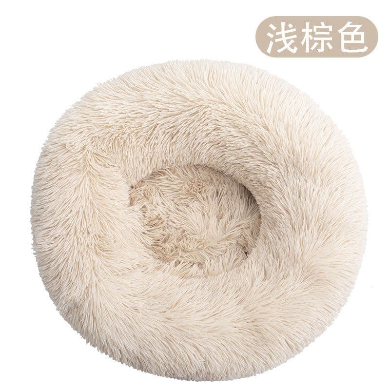image-Dog kennel, cat kennel, plush round pet kennel, dog bed, winter warm mat, dog mat, pet supplies, cat bed