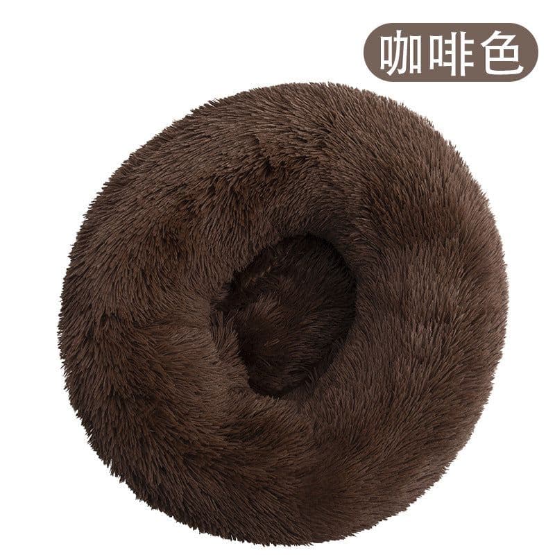 image-Dog kennel, cat kennel, plush round pet kennel, dog bed, winter warm mat, dog mat, pet supplies, cat bed