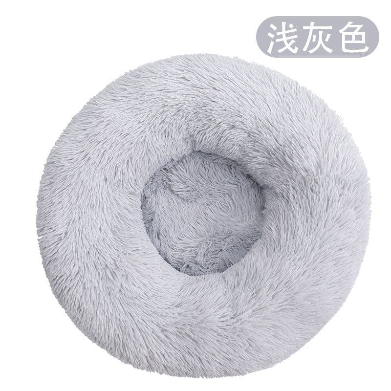 image-Dog kennel, cat kennel, plush round pet kennel, dog bed, winter warm mat, dog mat, pet supplies, cat bed