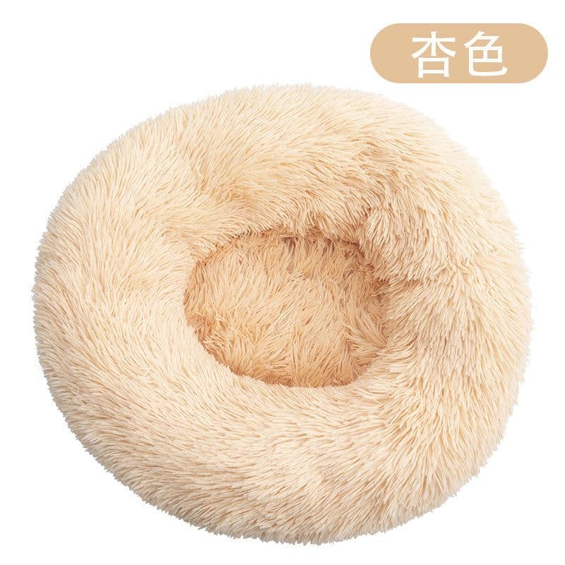 image-Dog kennel, cat kennel, plush round pet kennel, dog bed, winter warm mat, dog mat, pet supplies, cat bed
