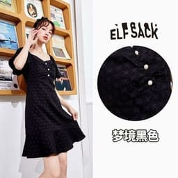 image-Solid Pure Casual Chic Button Party Dresses Women,Spring Backless
