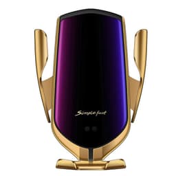image-New smart infrared induction electroplating car wireless charger Magic clip R1 automatic car holder wireless charger