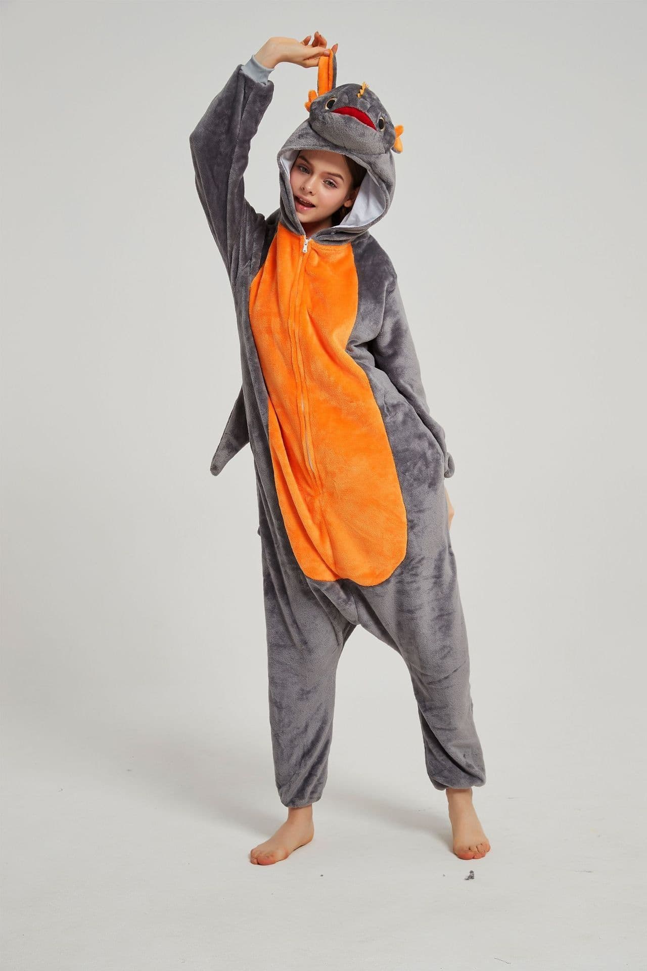 image-How to Train Your Dragon Anime Animal Pajamas Flannel Cartoon One-piece Pajamas Couple Home Clothes Performance Clothes Adults