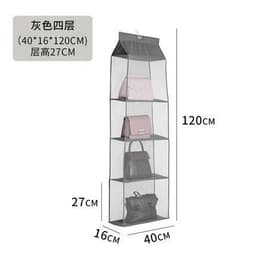 image-Bag three-dimensional storage hanging bag fabric dust-proof storage hanging bag wardrobe hanging multi-layer hanging bag household storage artifact