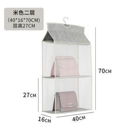 image-Bag three-dimensional storage hanging bag fabric dust-proof storage hanging bag wardrobe hanging multi-layer hanging bag household storage artifact