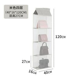 image-Bag three-dimensional storage hanging bag fabric dust-proof storage hanging bag wardrobe hanging multi-layer hanging bag household storage artifact
