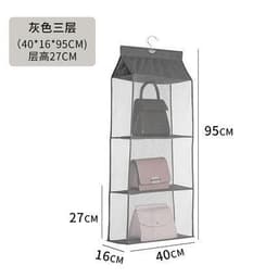 image-Bag three-dimensional storage hanging bag fabric dust-proof storage hanging bag wardrobe hanging multi-layer hanging bag household storage artifact