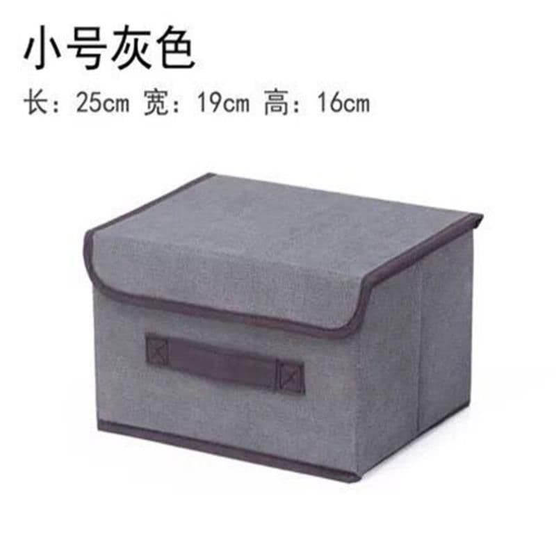 image-Large storage box for clothes Oxford cloth spinning cotton quilt bag Fabric storage box Covered folding closet storage box