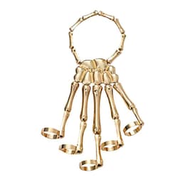 image-Halloween jewelry skull skeleton ghost claw finger bracelet masquerade finger ring bracelet accessories