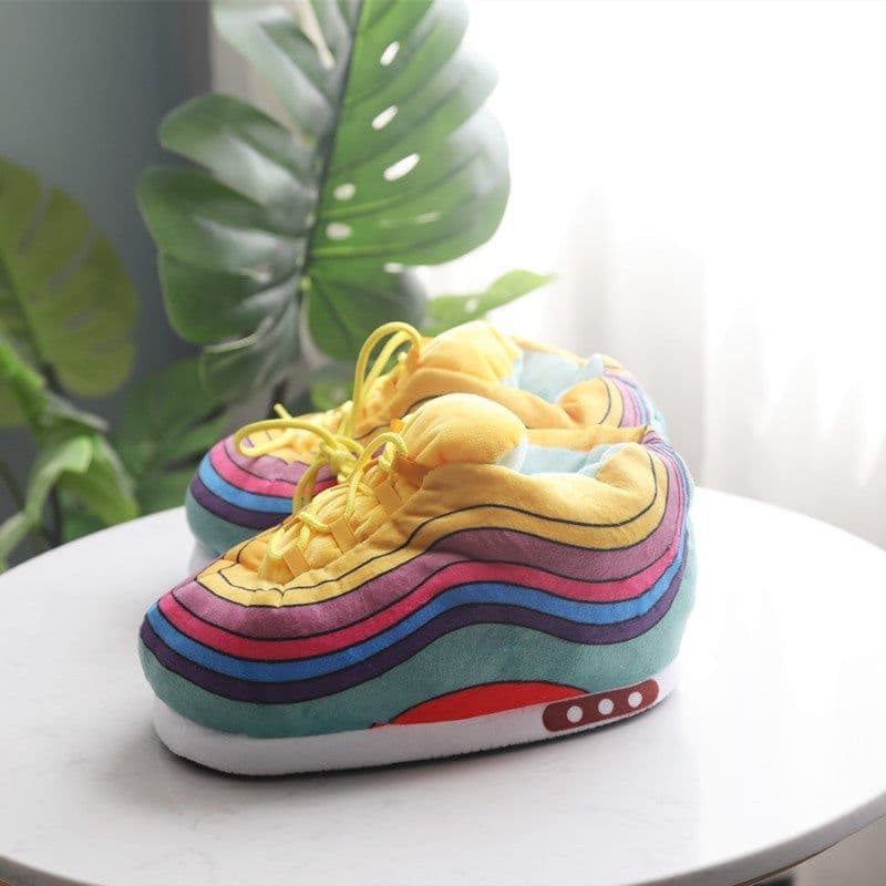 image-Douyin Spoof Future Shoes Luminous Coconut Cotton Shoes Little Ghost Fat Starry Reflective A Cone Kang Buckle Shoes Customization