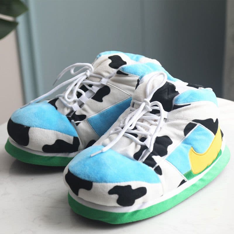 image-Douyin Spoof Future Shoes Luminous Coconut Cotton Shoes Little Ghost Fat Starry Reflective A Cone Kang Buckle Shoes Customization
