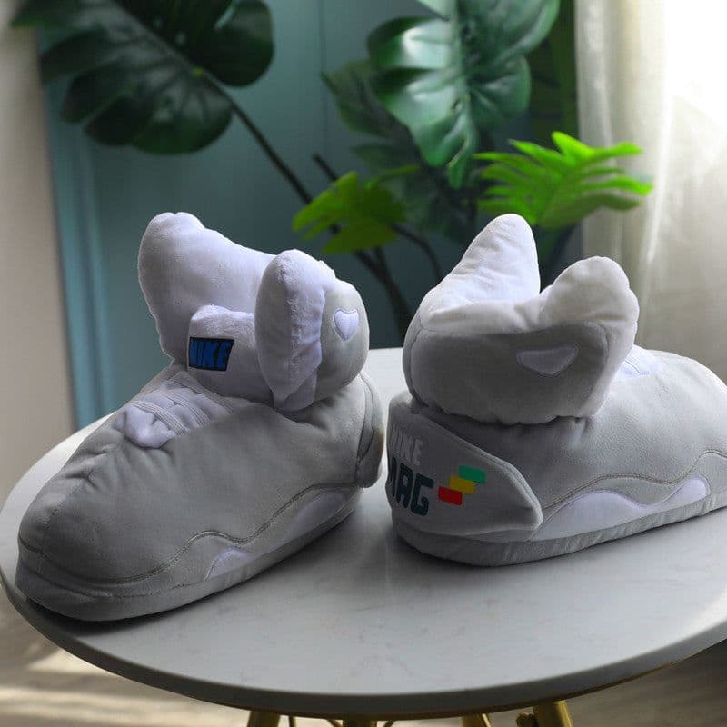 image-Douyin Spoof Future Shoes Luminous Coconut Cotton Shoes Little Ghost Fat Starry Reflective A Cone Kang Buckle Shoes Customization