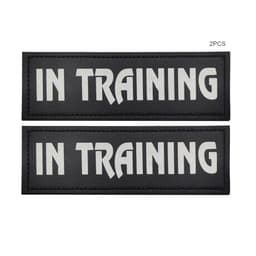 image-Luminous Velcro animal vest collar badge service dog in training pet strap sticker