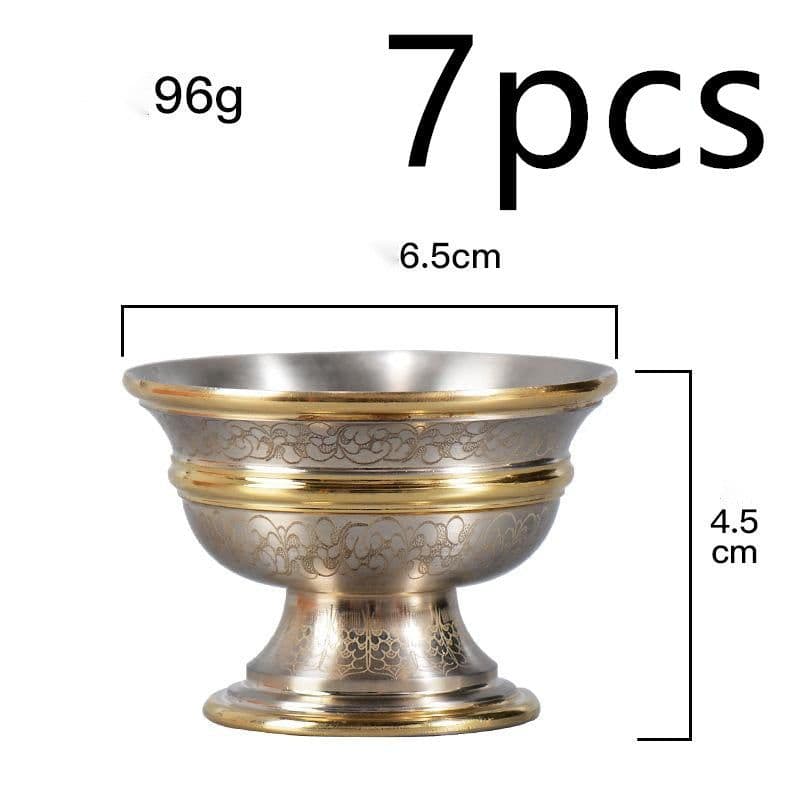 image-Water Supply Cup for Buddha Cup Copper Manual Household Buddha Front Cup Water Supply Bowl