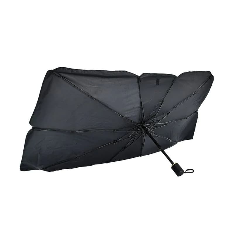 image-Car folding umbrella type titanium silver car sunshade front glass sun protection and heat insulation car sunshade can be customized logo