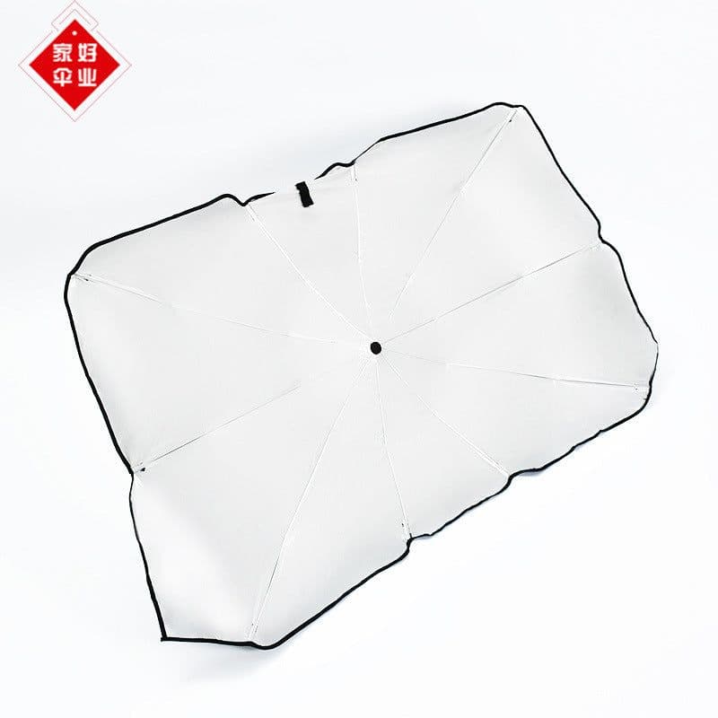 image-Car folding umbrella type titanium silver car sunshade front glass sun protection and heat insulation car sunshade can be customized logo