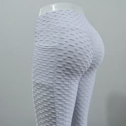 image-Yi Duocai cross-border fashion pocket bubble yoga pants women high stretch sweat-absorbent leggings women