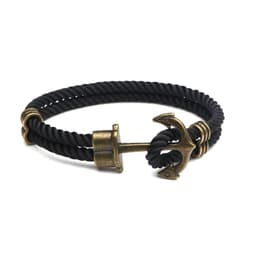 image-Navy anchor bracelet European and American street fashion handmade original men and women couple hand rope trend men's personality jewelry