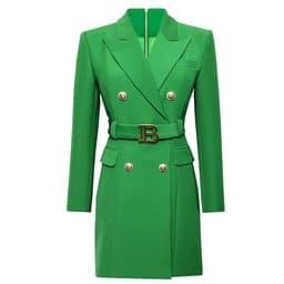 image-2023 spring and autumn new fashion high-end solid color belt long-sleeved slim temperament commuter suit dress for women in stock