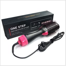 image-Amazon cross-border two-in-one hot air comb manufacturer direct supply negative ion curly hair straight hair dryer comb