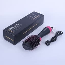 image-Amazon cross-border two-in-one hot air comb manufacturer direct supply negative ion curly hair straight hair dryer comb