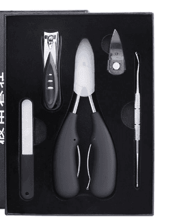 image-Nail groove pliers stainless steel nail clipper set gray thick curled nail ingrown toenail eagle beak pliers toe trimming dead skin pliers nail picker