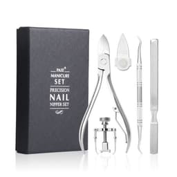 image-Nail groove pliers stainless steel nail clipper set gray thick curled nail ingrown toenail eagle beak pliers toe trimming dead skin pliers nail picker