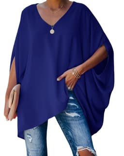 image-European and American cross-border new women's amazon wish fashion tie-dye printing hedging bat sleeve t-shirt women