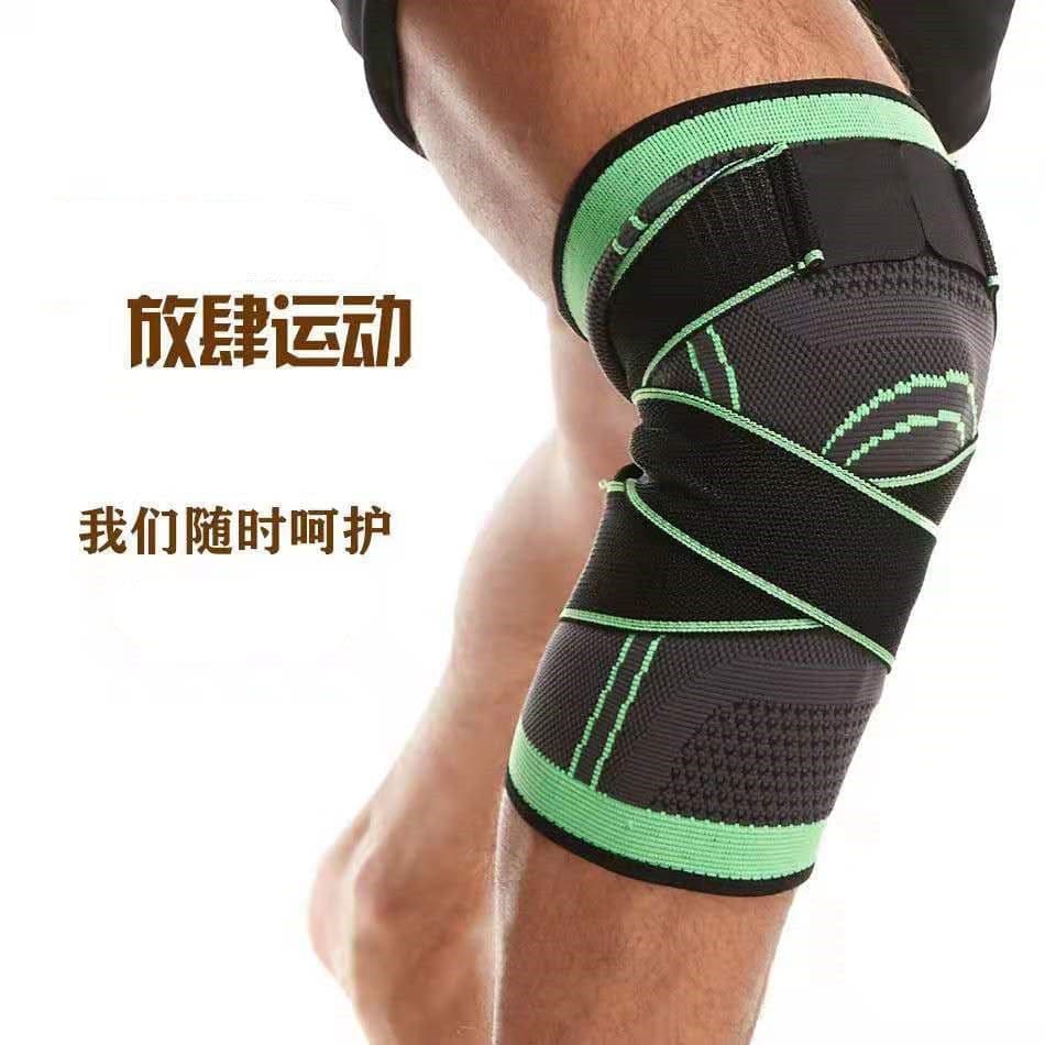 image-Sports knee pads straps pressurized basketball men and women fitness running mountain climbing cycling knitted knee pad Amazon wholesale