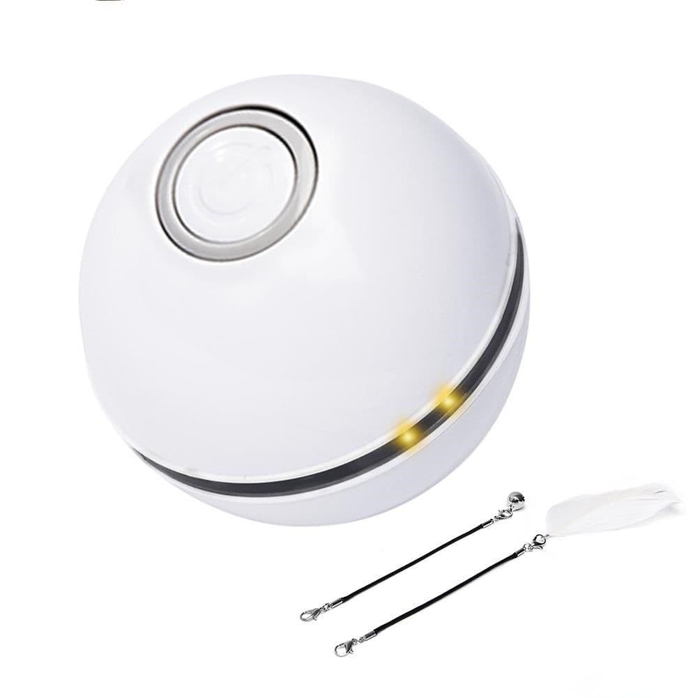 image-Pet cat toy LED luminous funny cat ball USB charging smart funny cat toy electric rolling ball