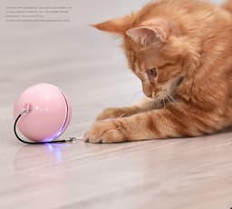 image-Pet cat toy LED luminous funny cat ball USB charging smart funny cat toy electric rolling ball