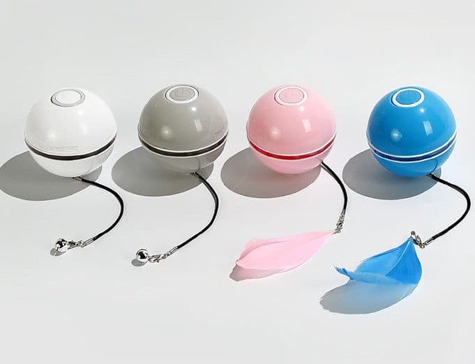 image-Pet cat toy LED luminous funny cat ball USB charging smart funny cat toy electric rolling ball