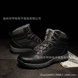 image-Cross-border winter men's velvet warm cotton shoes foreign trade large size high-top shoes short boots work boots snow boots men's shoes