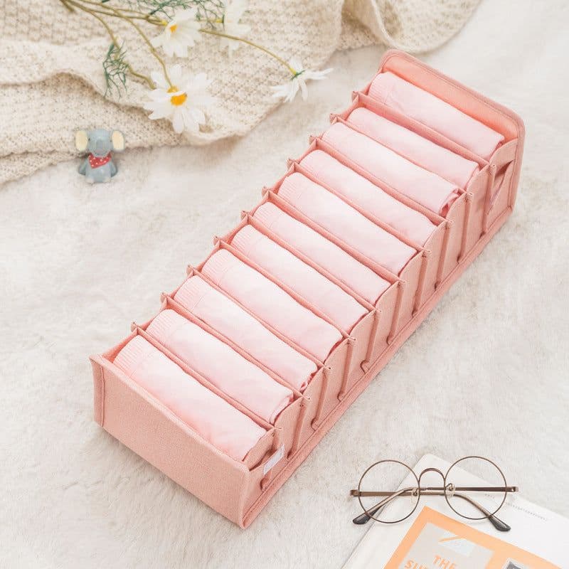 image-Underwear storage box drawer type bra and underwear storage compartment women's wardrobe finishing household foldable compression box
