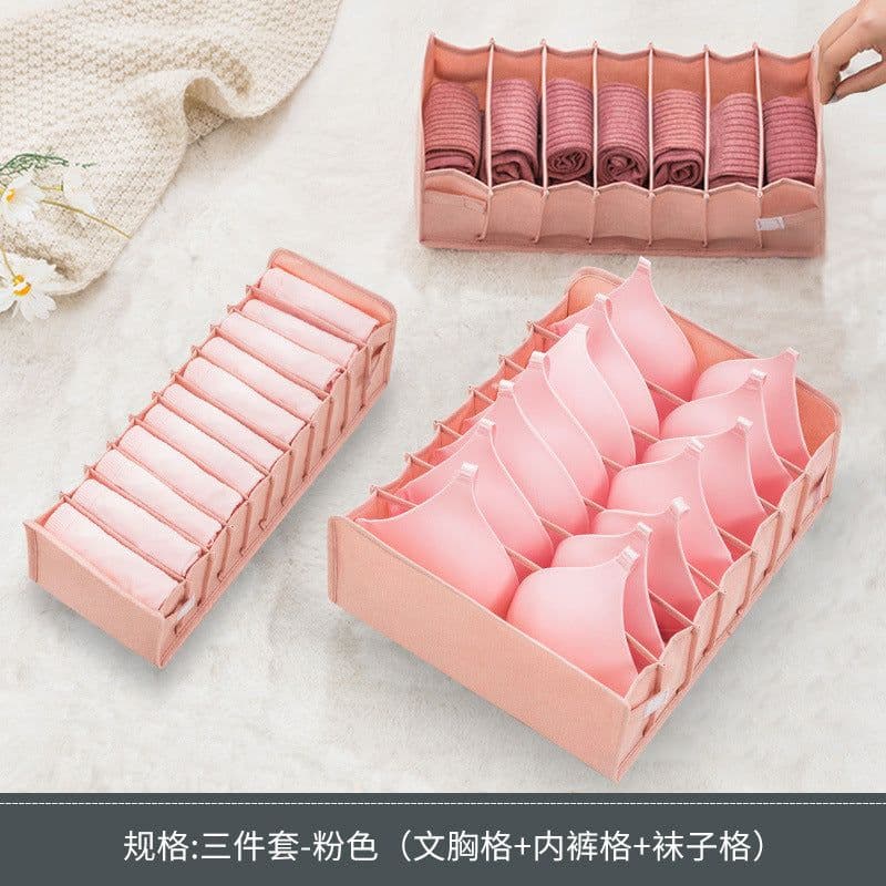 image-Underwear storage box drawer type bra and underwear storage compartment women's wardrobe finishing household foldable compression box