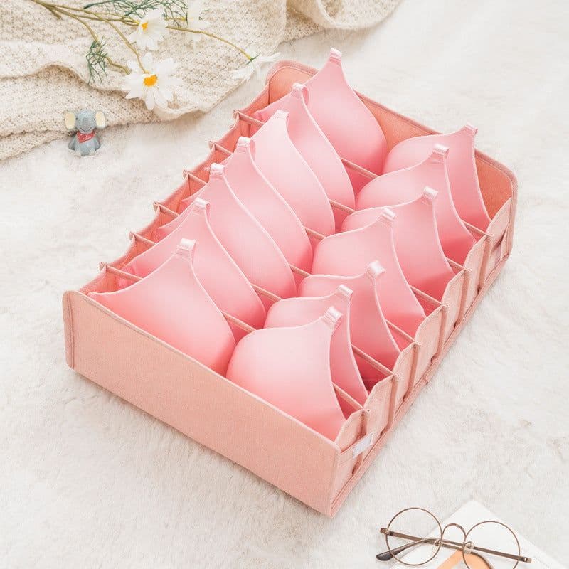 image-Underwear storage box drawer type bra and underwear storage compartment women's wardrobe finishing household foldable compression box