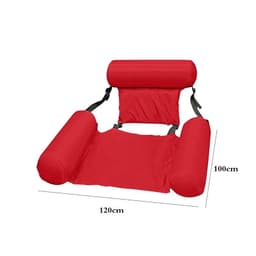 image-Inflatable recliner with net hammock foldable floating dual-purpose backrest floating row water amusement recliner floating bed sofa