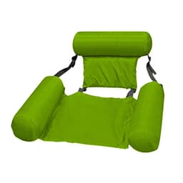 image-Inflatable recliner with net hammock foldable floating dual-purpose backrest floating row water amusement recliner floating bed sofa