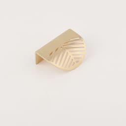 image-Source manufacturers leaf-shaped zinc alloy handles Nordic minimalist punch-free drawers zinc alloy copper wire drawing