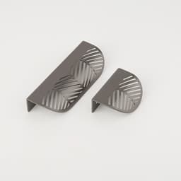 image-Source manufacturers leaf-shaped zinc alloy handles Nordic minimalist punch-free drawers zinc alloy copper wire drawing