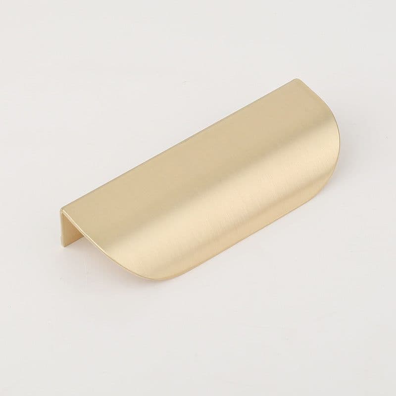 image-Source manufacturers leaf-shaped zinc alloy handles Nordic minimalist punch-free drawers zinc alloy copper wire drawing