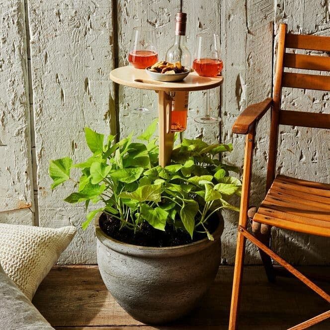 image-Outdoor Wine Table Folding Wine Rack Outdoor Lawn Wine Rack Inserted Wine Rack Effect Outside Picnic Wine Rack