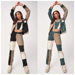 image-2020 hot-selling cross-border Amazon wish AliExpress eBay high elastic stitching raw edge women's straight-leg jeans