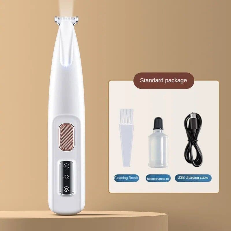image-New Dog Paw Trimmer With LED Light Fully Waterproof Pet Hair Trimmer With LED Display Dog Clippers For Grooming 18mm Widen Blade