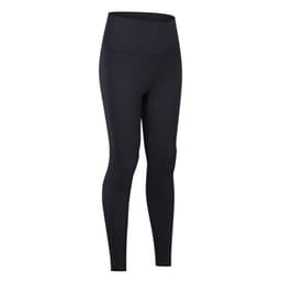 image-Autumn and winter new lulu nude yoga pants women's lulu high waist hip-lifting running tight elastic sports fitness pants