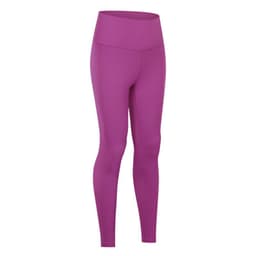 image-Autumn and winter new lulu nude yoga pants women's lulu high waist hip-lifting running tight elastic sports fitness pants