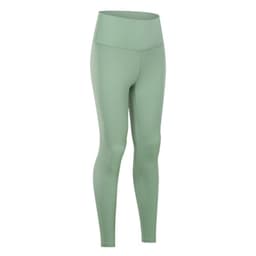 image-Autumn and winter new lulu nude yoga pants women's lulu high waist hip-lifting running tight elastic sports fitness pants